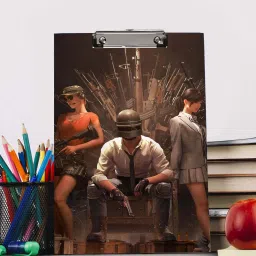 Pubg Group Design Digital Reprint Clip Board Exam Pad (14x9.5 Inches) Premium Quality-39