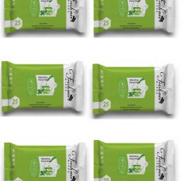 Premium moisturising facial wipes help moisturise with Aloe vera & Mint-24