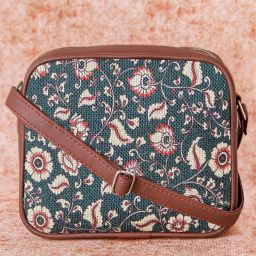 Blue Women Sling Bag Chittoor Blue Kalamkari Sling Bag-2