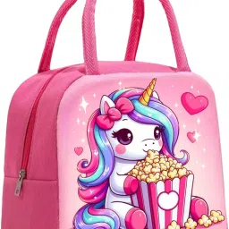 Unicorn Insulated Lunch Bag for Kids School | Picnic Organizer Portable Reusable Waterproof Lunch Bag-image-62