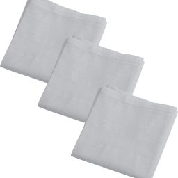 CALIXTO Cotton Casual Style Handkerchief Easy Wash Fabric|Size 48X48 Cm, Pack 3 (White) ["White"] Handkerchief-image-28