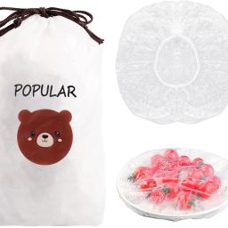 Clear Elastic Food Bag Covers for Kitchen 100Pcs 3 inch Lid Set-picture-20