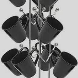 Cup Kitchen Rack Steel Coffee Cup Holder / Tea Cup Stand / Mug Holder Stand (12 Cup) Steel-image-4