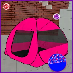 Foldable Pink Patterns Popup Kids Play Tent House-image-41