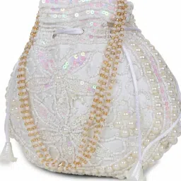 Girls White Potli-image-6