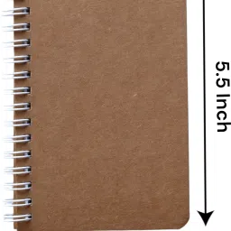 innaxa Pocket Notebook – Blank Pages | Kraft Cover | 100 GSM Paper | Pocket-size Notebook | White Spiral Binding | Blank Pages 120 Pages image 4