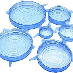 Silicone Stretch Lids Food Cover for Various Sizes Shape of Containers, Durable 8.07 inch, 6.5 inch, 5.71 inch, 4.53 inch, 3.74 inch, 2.56 inch Lid Set-9