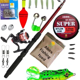 Special fishing rod and reel set with fish food mix Red Fishing Rod-picture-19