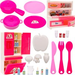 Unicorn Kids Kitchen Toy Set for With Stove Cupboard, Fridge & Utensils For Kids-10