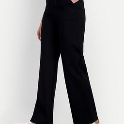 next one Women Loose Fit Black Lycra Blend Trousers-picture-36