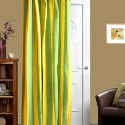 210 cm (7 ft) Cotton Semi Transparent Door Curtain Single Curtain-image-51