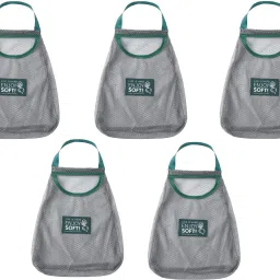 Reusable Hanging Storage Vegetable Mesh Bag Washable Wall Hanging Fruit Basket Pack of 5 Grocery Bags-image-53