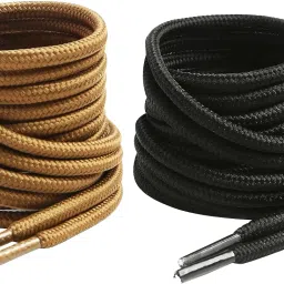 XERUS Shoe Laces Round Black Camel Tan 150cm shoe laces for Boot sport Hiking shoes Shoe Lace-image-8