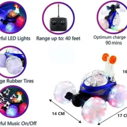fenterprises Stunt car big with light and sound ( multicolour) 1:16 scale image 3