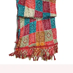 Art Silk Printed Multicolor Women Dupatta-2