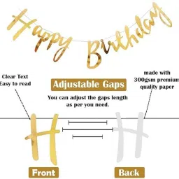 party midlinkerz 1st/First Birthday Boy Photo Banner Decoration Kit with White Net and Led Light image 3