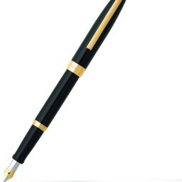 Sagaris | E9471 Gloss Black With Gold Tone Trims (Medium Nib) | Premium Fountain Pen-image-2