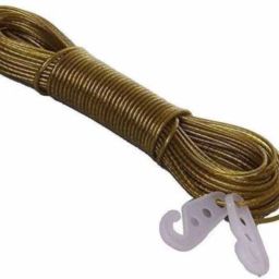 Cloth Rope PVC Coated Anti-Rust Unbreakable Steel Wire Rope For Clothes Drying, Clothes line, Fancy Style Laundry Dryer Steel, drying & hanging clothes in Indoor and Out door, Plastic Clothesline Stainless Steel Retractable Clothesline (20 m) Steel Retractable Clothesline-picture-22