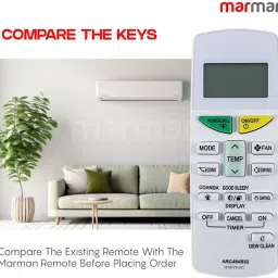 Marman Compatible with Daikin AC Remote ARC484B32 Model 132L Suitable for 1 / 1.5 / 2 Ton Split and Window AC - Match Remote Key by Key with Existing Daikin Air Conditioner Remote Controller image 4
