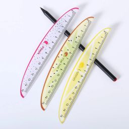 3pc Multicolor 15cm Reusable Plastic Adorable Rulers For Office Student Use Ruler-11