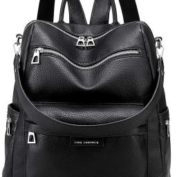 Medium 24 L Backpack Leather Backpack For Women and Girl Anti-theft Purse for Travel-image-53