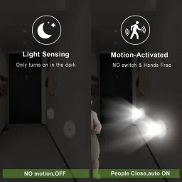 zebify Body Motion Sensor Lamp USB Rechargeable with On/Off Sensor Switch Night Lamp image 4