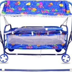Portable Baby Cradle with Mosquito Net & Wheels ,Swing Crib Bassinet-image-93