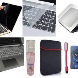 ANJO (8 in 1) 15.6 inch Screen Guard-Keyguard-Lamination-Cleaner-LED-Sleeve-Mouse Pad Combo Set-20