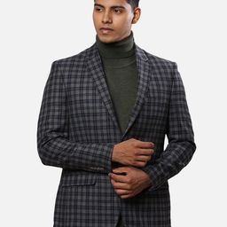 raymond Men Checkered Single Breasted Formal Blazer-picture-34
