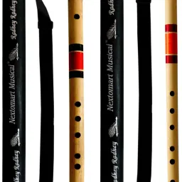 Musical Combo Flutes C Natural 7 Hole (19 Inch) & DD Base (24 Inch) Bamboo Flute Bansuri with Flute Carry Bag Free Bamboo Flute-38