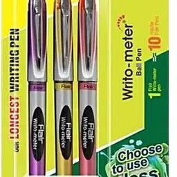 Flair Writometer Ball Pen Blue Pack of 3 Ball Pen-picture-5