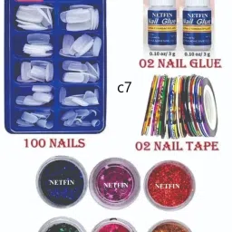Glitter 06 color + Artificial Nail100 pcs + Nail Glue 2 pc +Nail Tape 2 pc c7-image-44