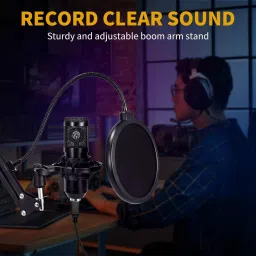 imaginea BM800 Condenser Microphone USB Microphone Plug & Play PC Computer Cardioid Mic Kit with Adjustable Stand Shock Mount & Sound Card for Podcast,Streaming,YouTube image 5