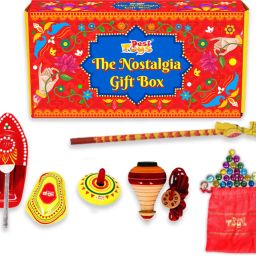 Festival Gift Box-Combo of 6 Spinning Top Boat Clicker Tin Pencil Windup Toy Car-12