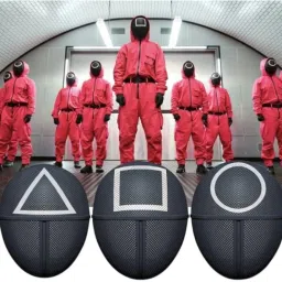 Korean Movie Cosplay Squid Game Mask, Square, Triangle and Circle Elevation Training Mask-25