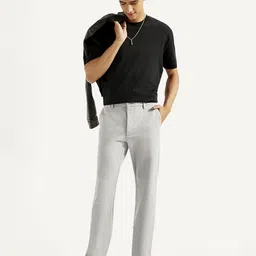 levi's Men Slim Fit Grey Polyester Trousers-picture-10