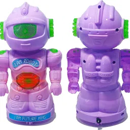 khelna bati Combo of 2 Megastar Future King Robot with Colorful Light and Moving System image 3