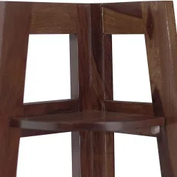 sb handicraft Sheesham Foldable Open 5 Step Ladder Book Shelf/Rack/Corner Storage Rack Shelf Solid Wood Open Book Shelf image 3