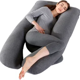 U Shape Cotton Solid Pregnancy Pillow Pack of 1-image-31