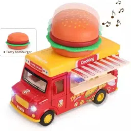 Die-Cast Burger Truck Toy for Kids Pretend Play Food Truck-14