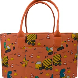OFO-11 Orange Baby Diaper Caddy Organizer-image-79