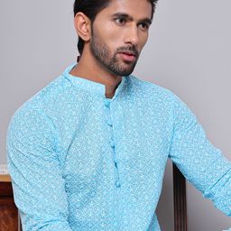 jompers Men Pure Cotton Kurta Pyjama Set-picture-31