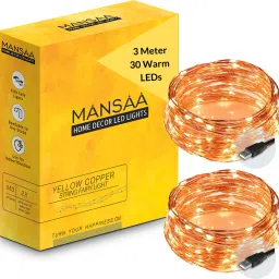 30 LEDs 3.05 m Yellow Steady String Rice Lights-picture-14