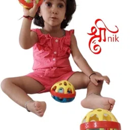 shreenik Premium quality Colorful & Safe Non-Toxic Soft Ball Rattle Toy for Baby_1 pis Rattle image 4