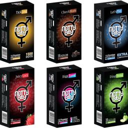 Honeymoon Pack Six Different Variety - Strawberry, Dotted, Extra Lubricated, Green Apple, Ribbed, Extra Time, Chocolate Flavoured Condom-image-37