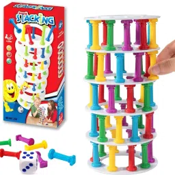 Stacking Game Tumbling Tower, Building Blocks with Dice Learning Toy-picture-20