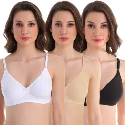 Pack of 3 Women Full Coverage Non Padded Bra-picture-1