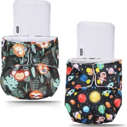 Reusable Cloth Diapers + Insert Pad | Adjustable, Freesize (3M-3Y) | Pack of 2-image-31