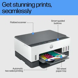 HP Smart Tank 670 All-in-One Multi-function WiFi Color Ink Tank Printer for Print/Copy/Scan with Automatic Ink Sensor, Auto Duplex feature - High Capacity Tank (Up to 6000 Black, 8000 Colour pages of ink in box) image 3