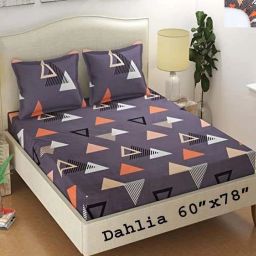 200 TC Polycotton Queen Printed Fitted (Elastic) Bedsheet-image-40